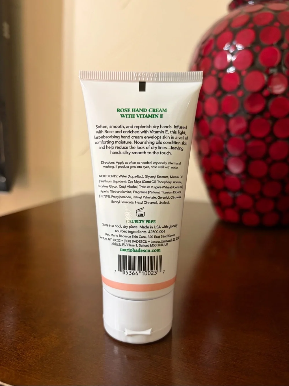Mario Badescu Rose Hand Cream with Vitamin E 3 oz